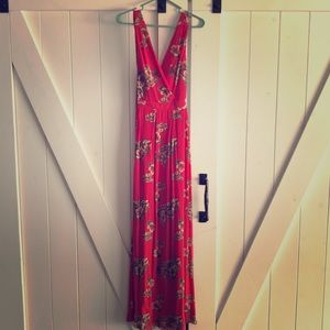 Lulus Red Floral Maxi